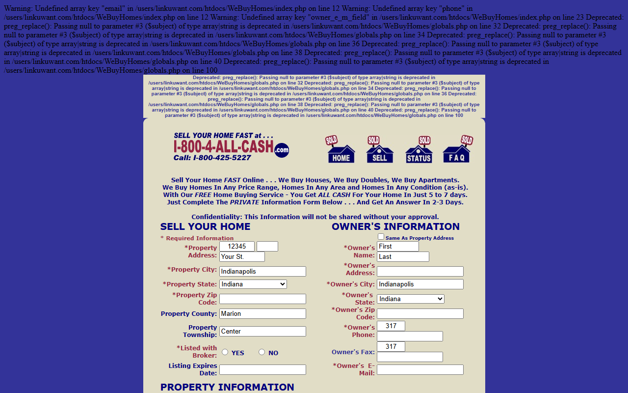 1-800-4-all-cash.com screenshot
