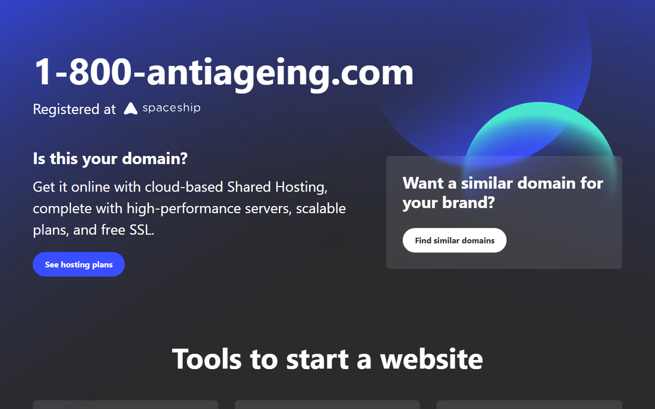1-800-antiageing.com screenshot