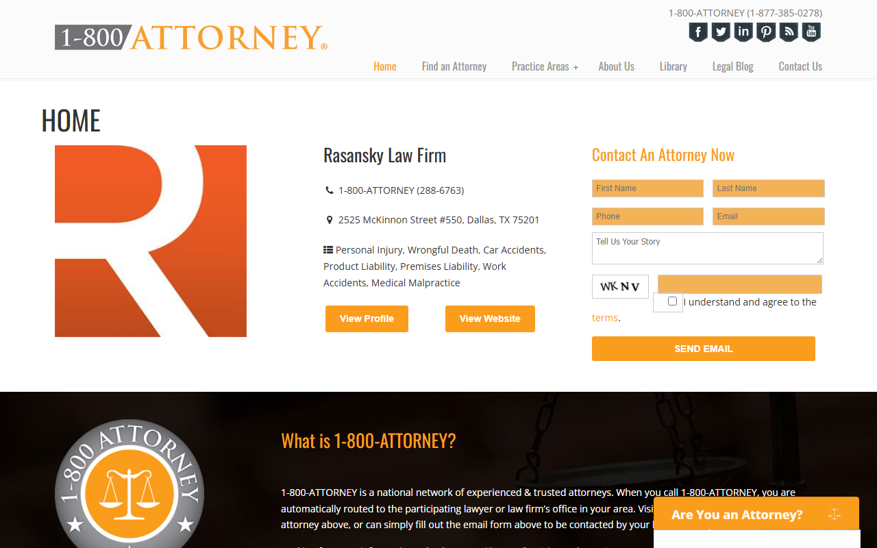 1-800-attorney.com screenshot