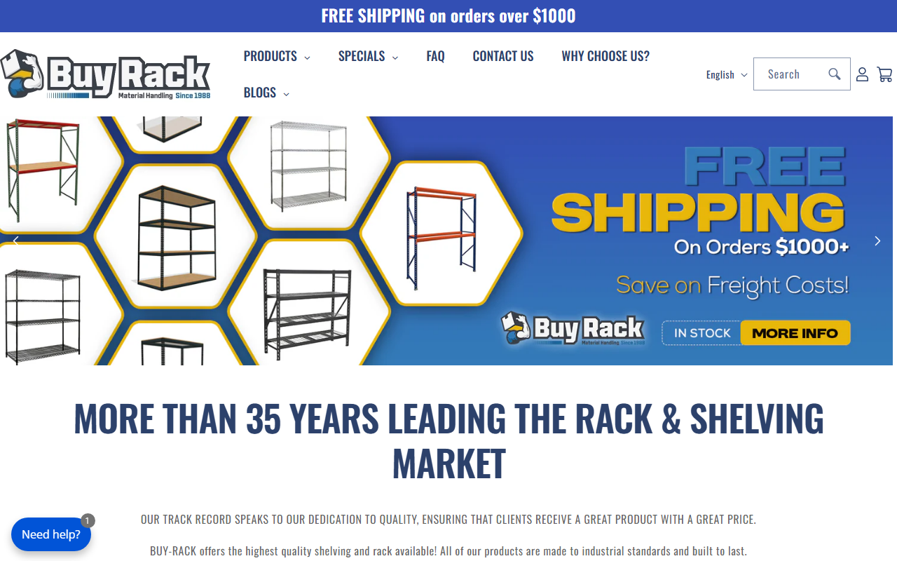 1-800-buy-rack.com screenshot