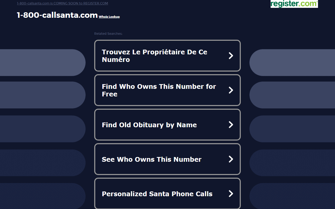1-800-callsanta.com screenshot