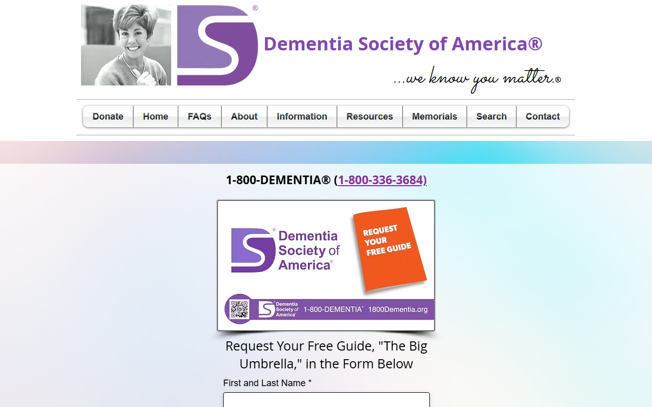 1-800-dimentia.com screenshot