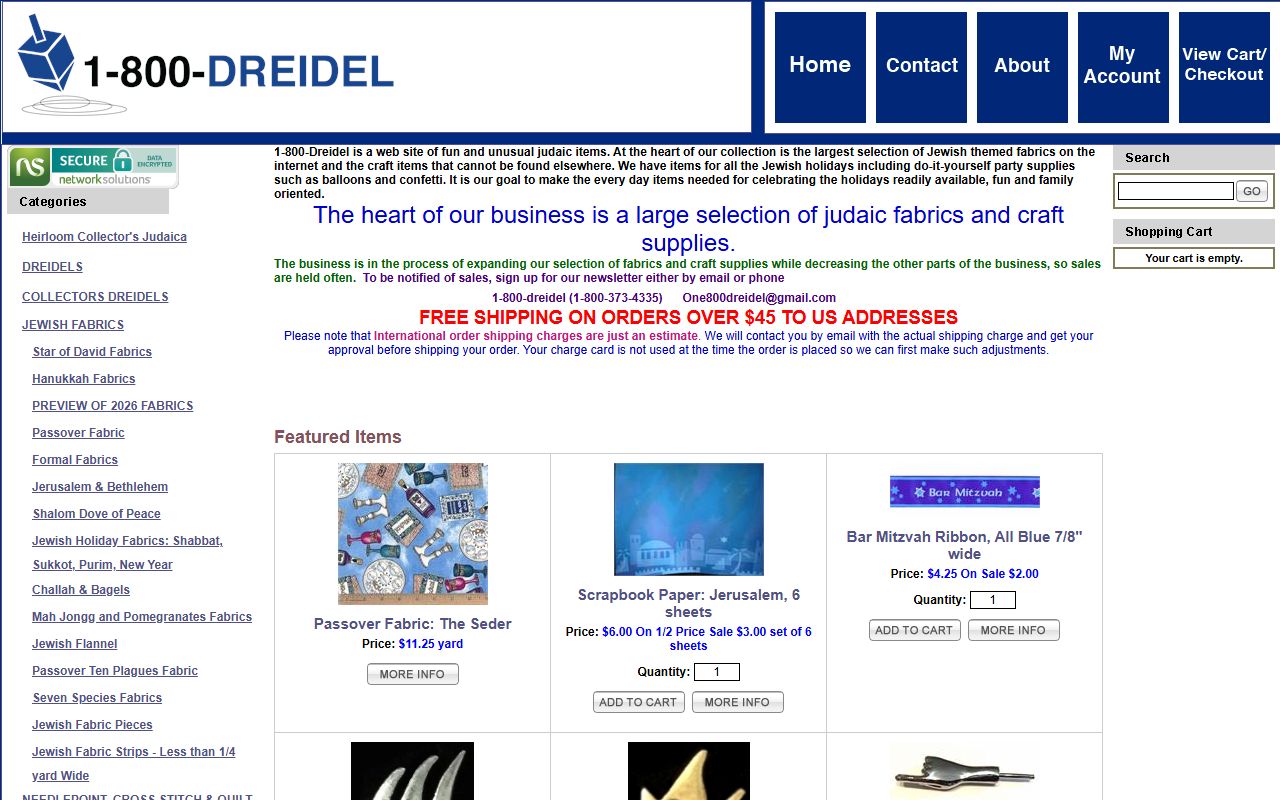 1-800-dreidel.com screenshot