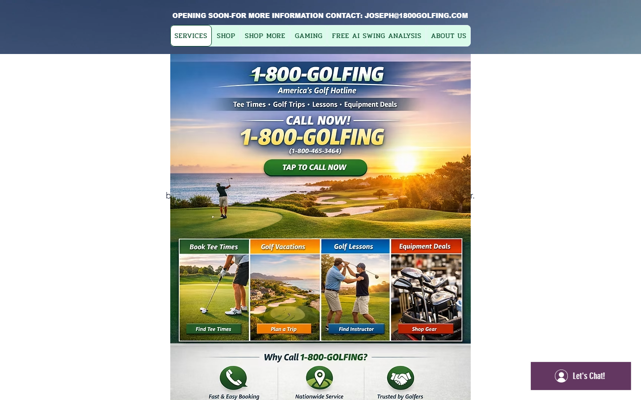 1-800-golfing.com screenshot
