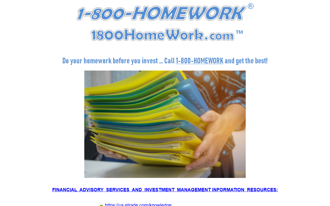 1-800-homework.com screenshot