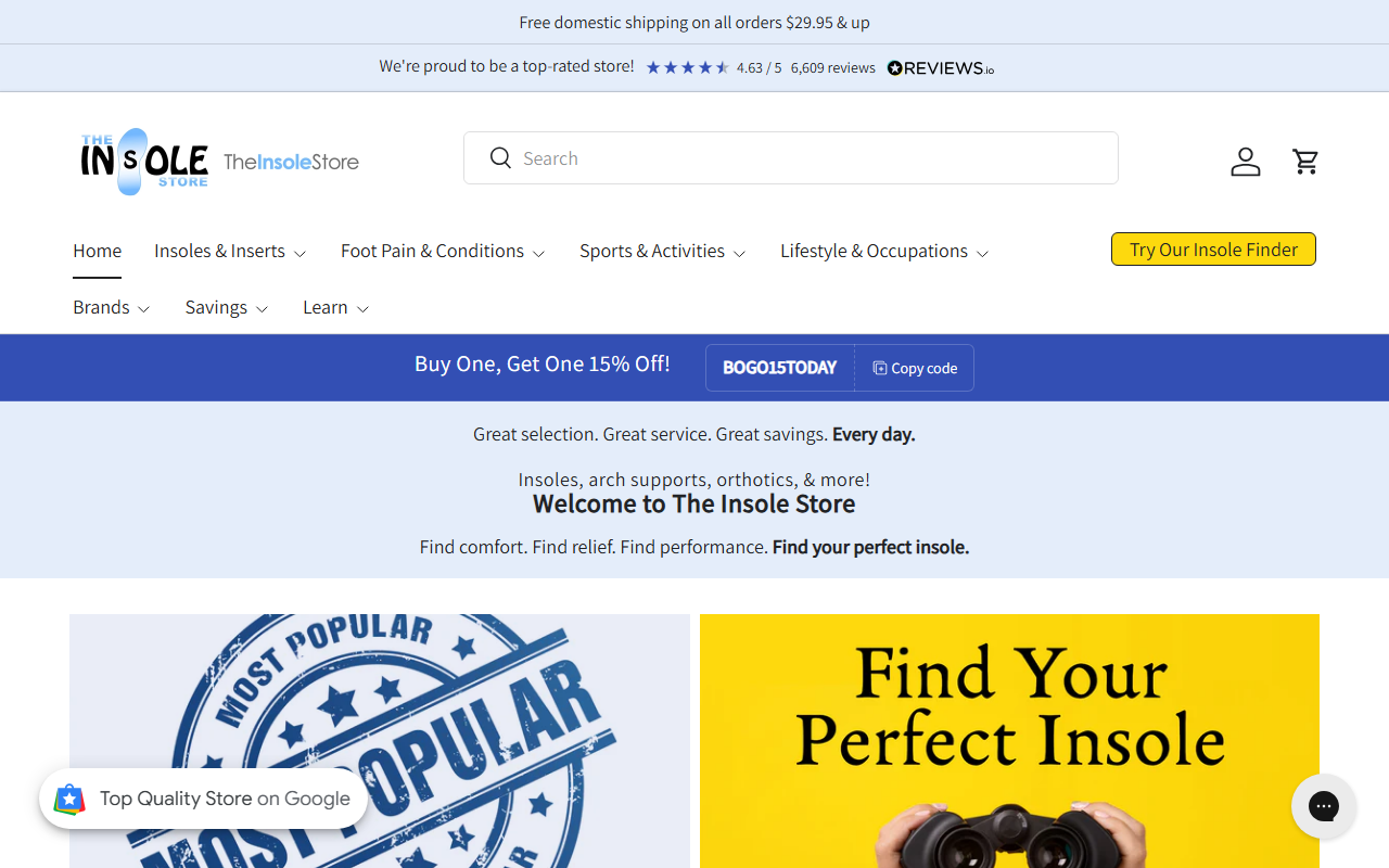 1-800-insoles.com screenshot