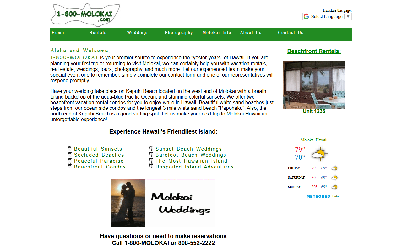 1-800-molokai.com screenshot