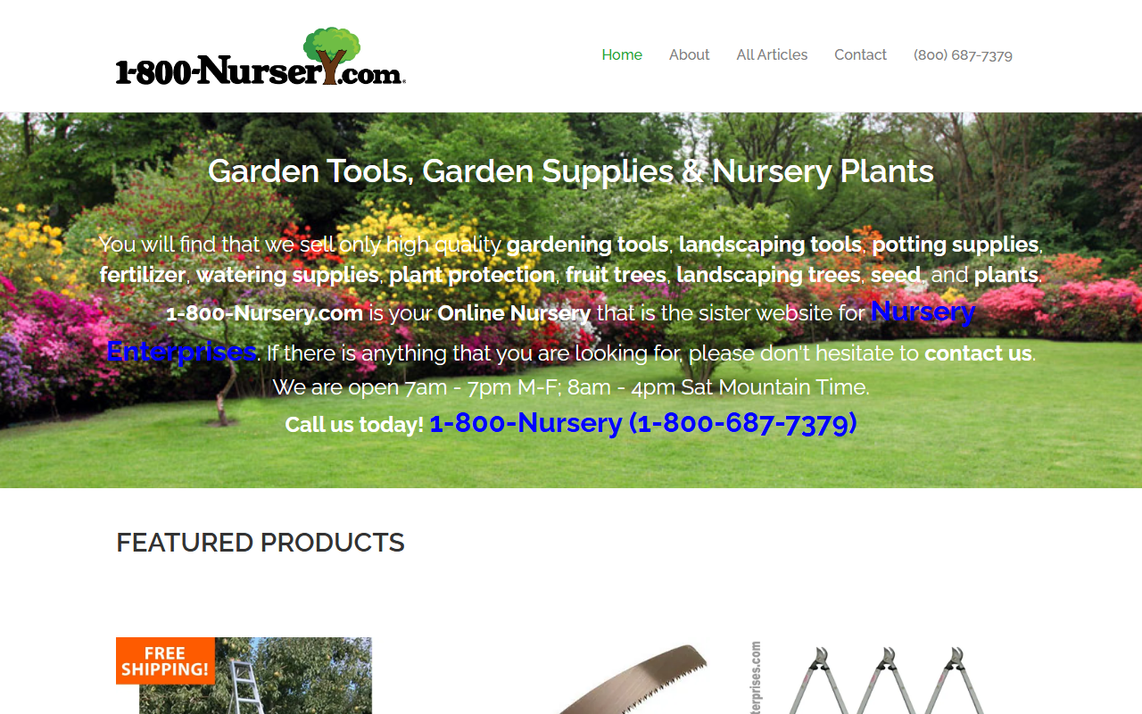 1-800-nursery.com screenshot