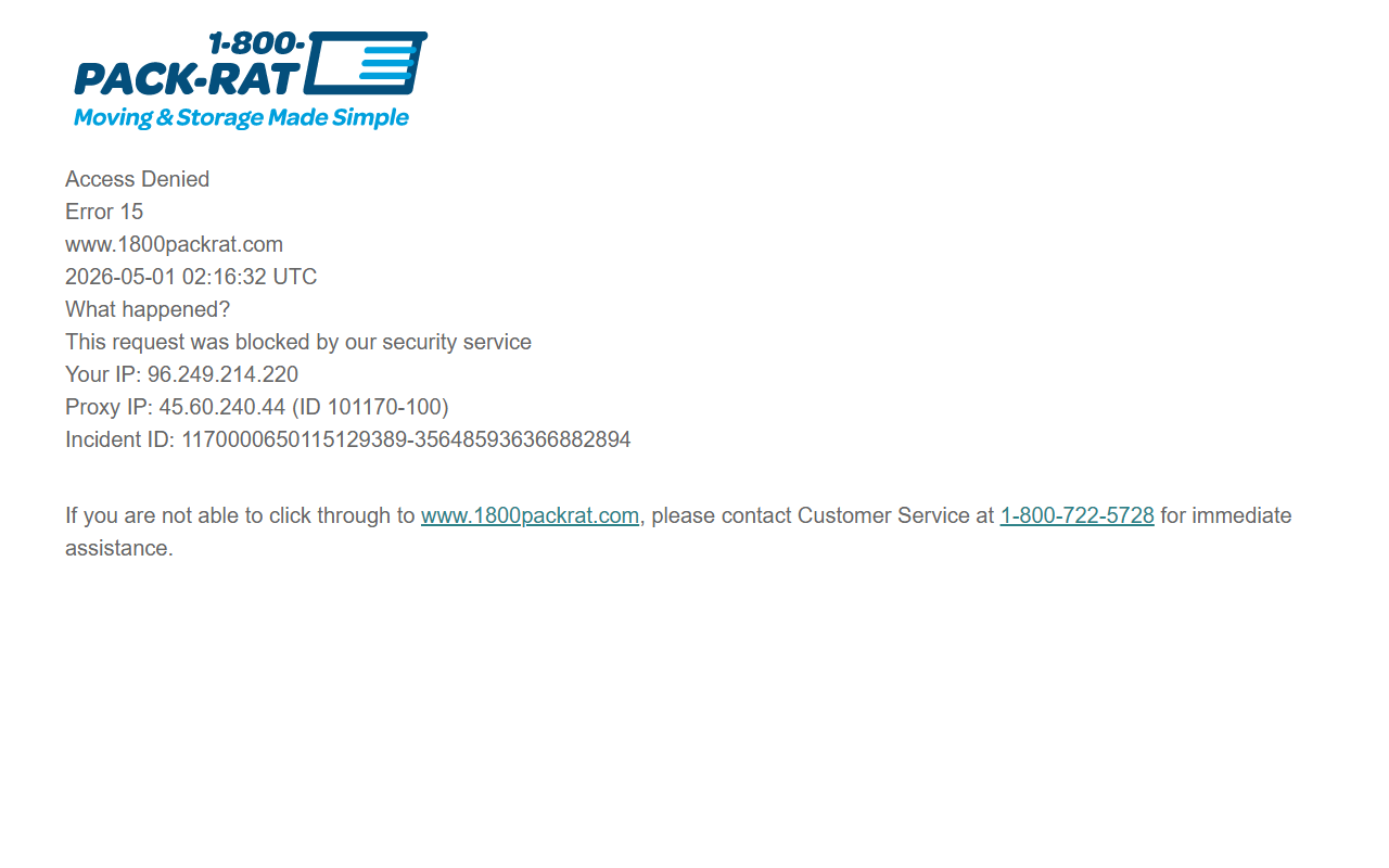 1-800-packrat.com screenshot