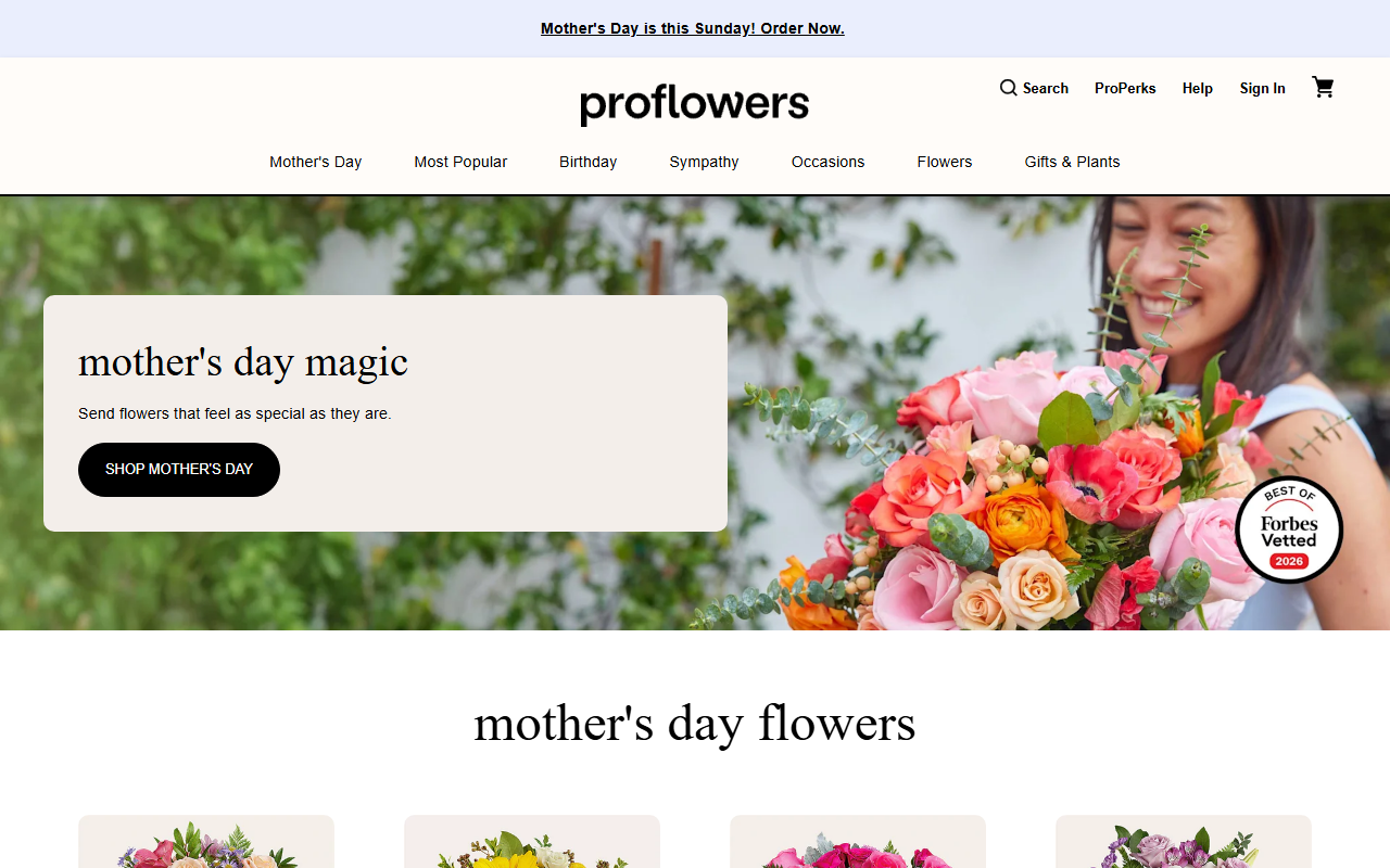 1-800-proflowers.com screenshot