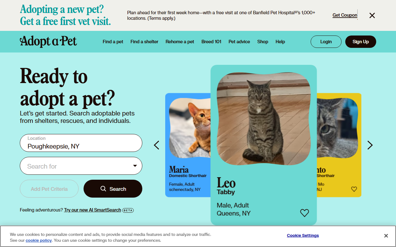 1-800-save-a-pet.com screenshot