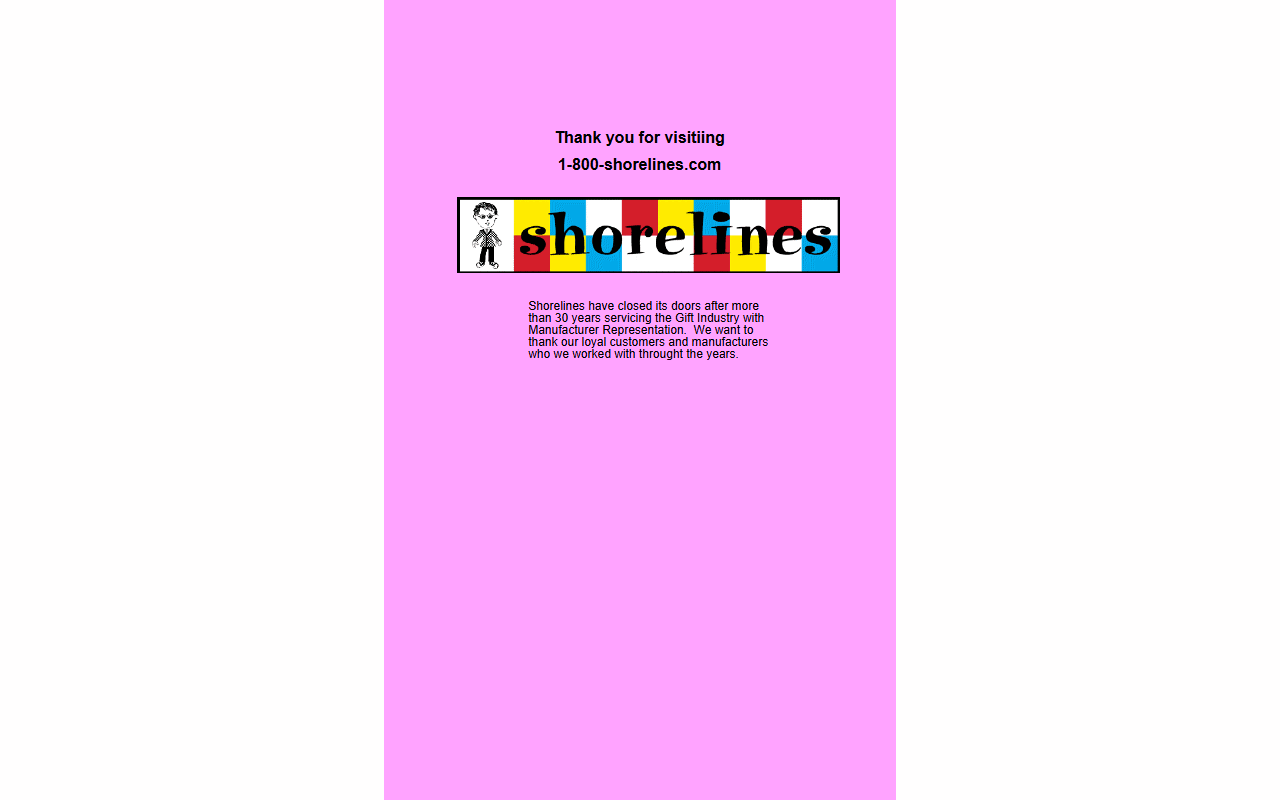 1-800-shorelines.com screenshot