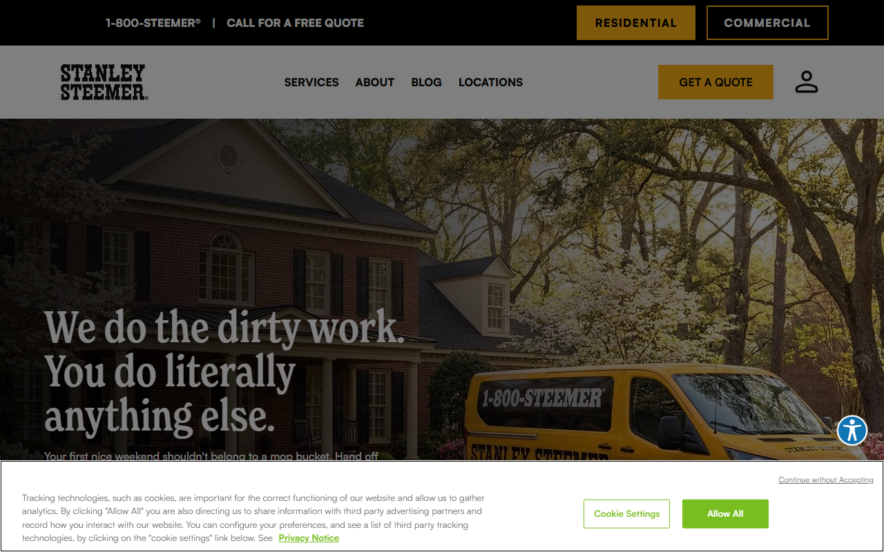 1-800-steamer.com screenshot