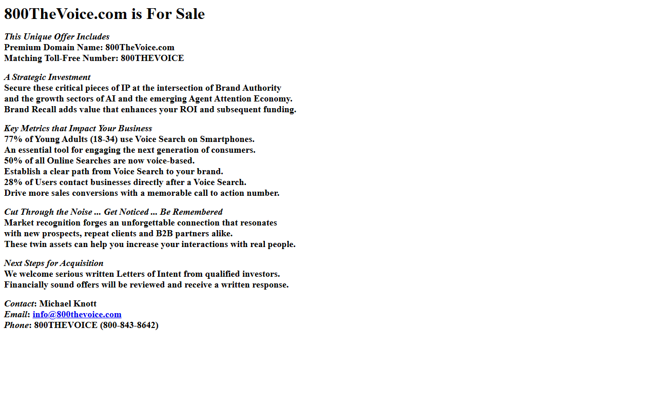 1-800-the-voice.com screenshot