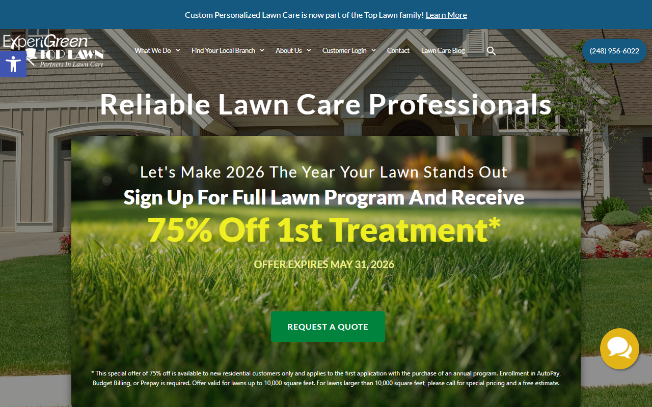1-800-toplawn.com screenshot