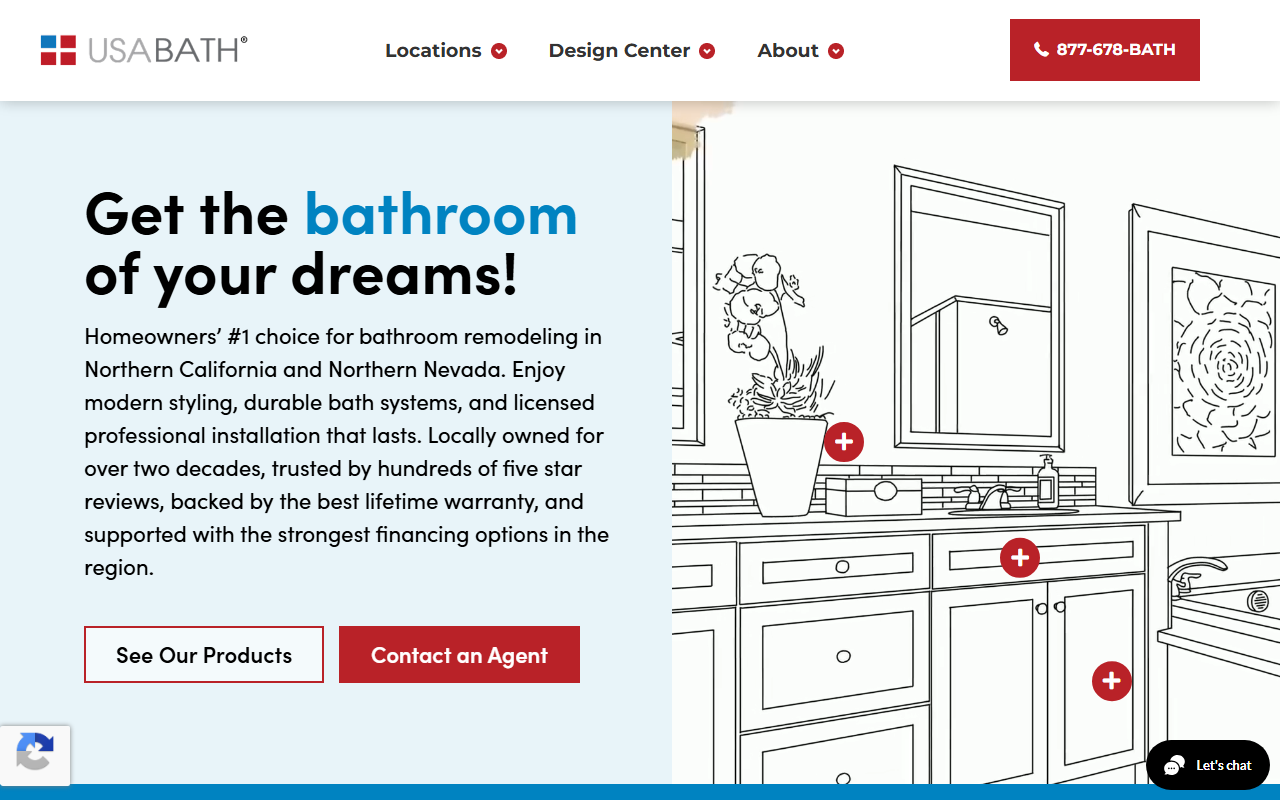 1-800-usabath.com screenshot