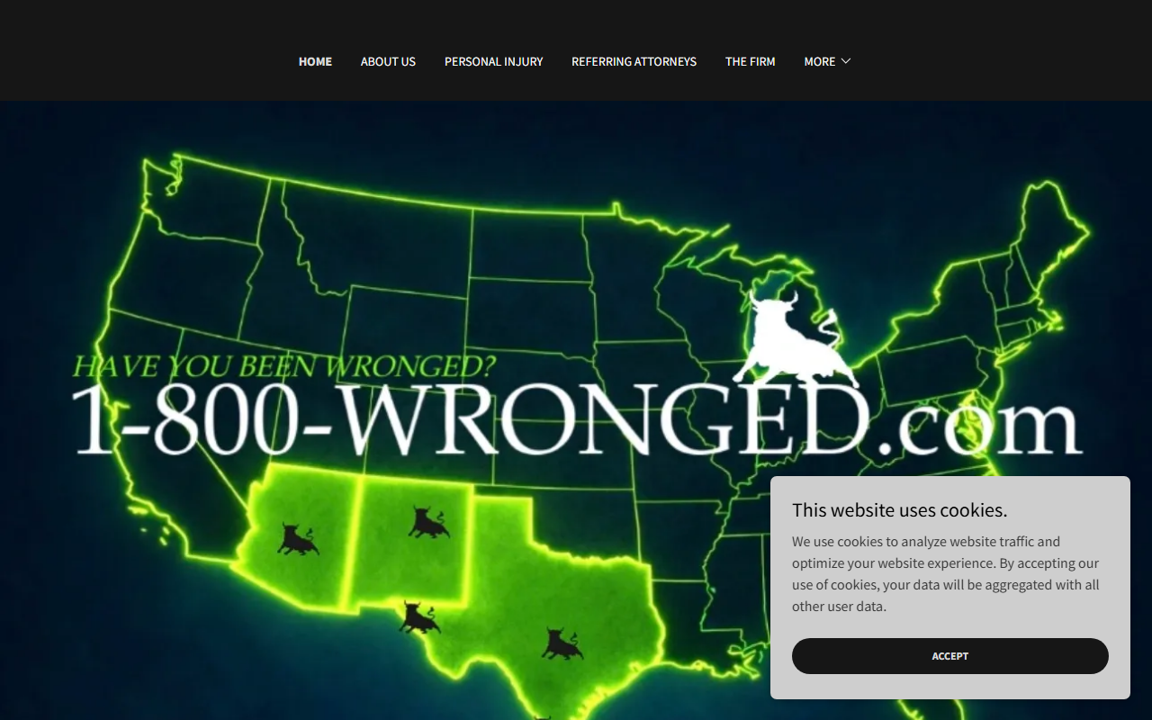 1-800-wronged.com screenshot
