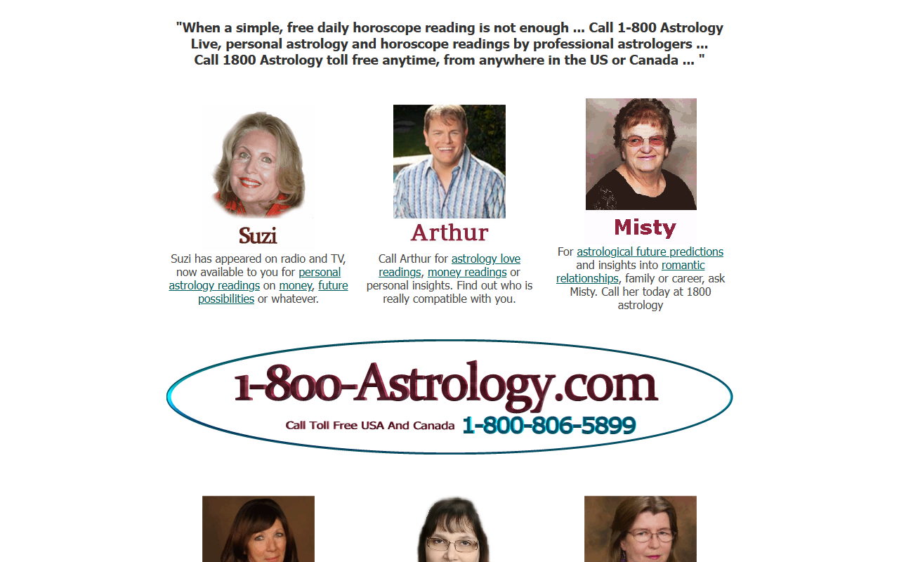 1-800astrology.com screenshot