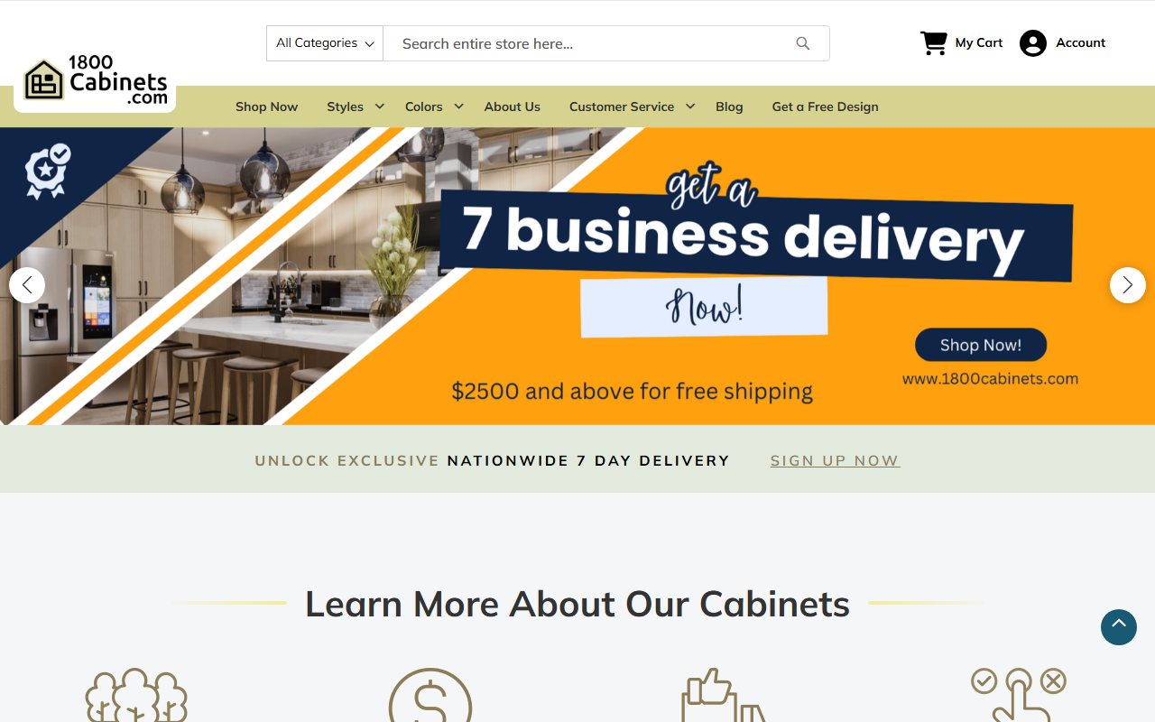1-800cabinets.com screenshot