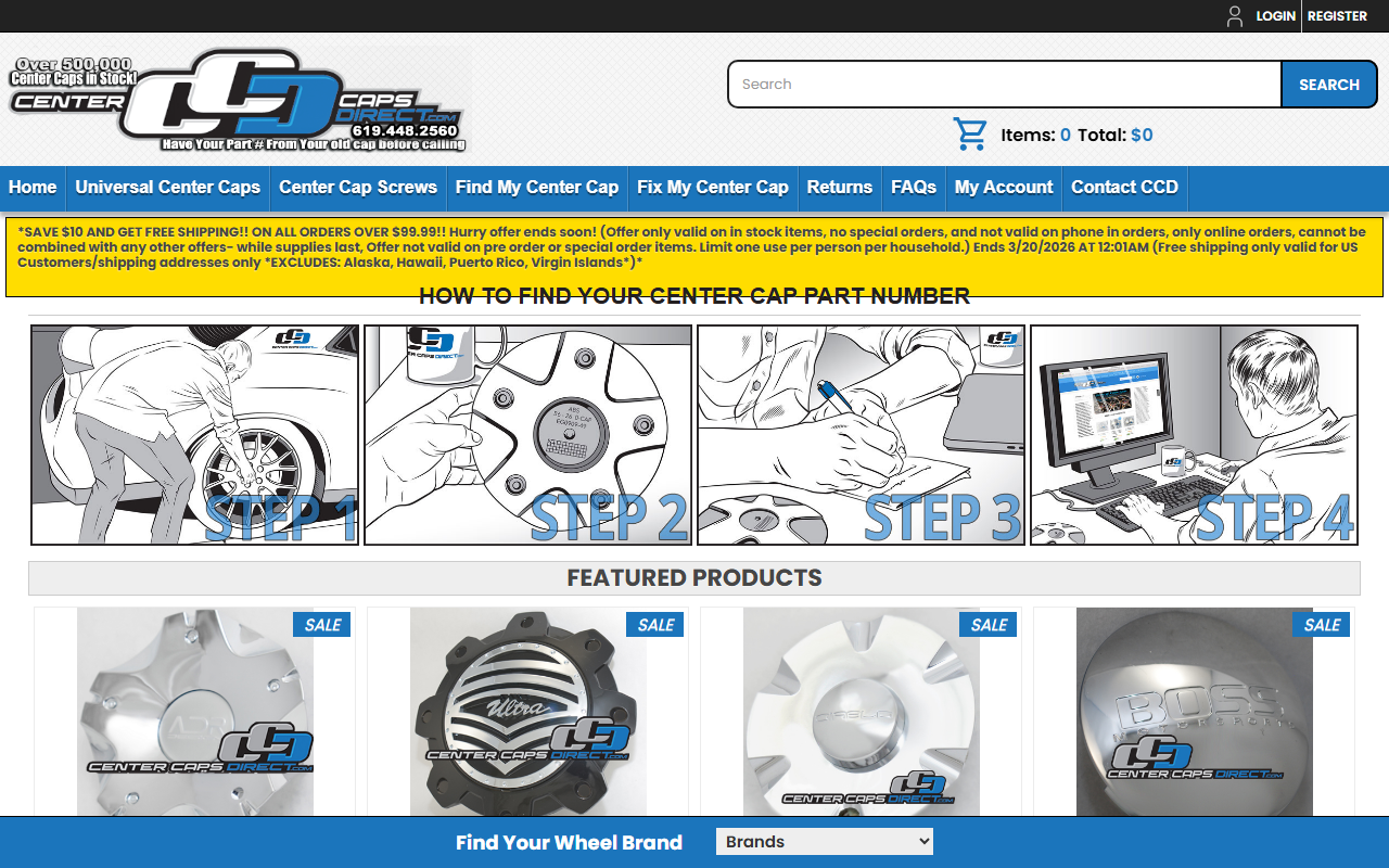 1-800centercaps.com screenshot