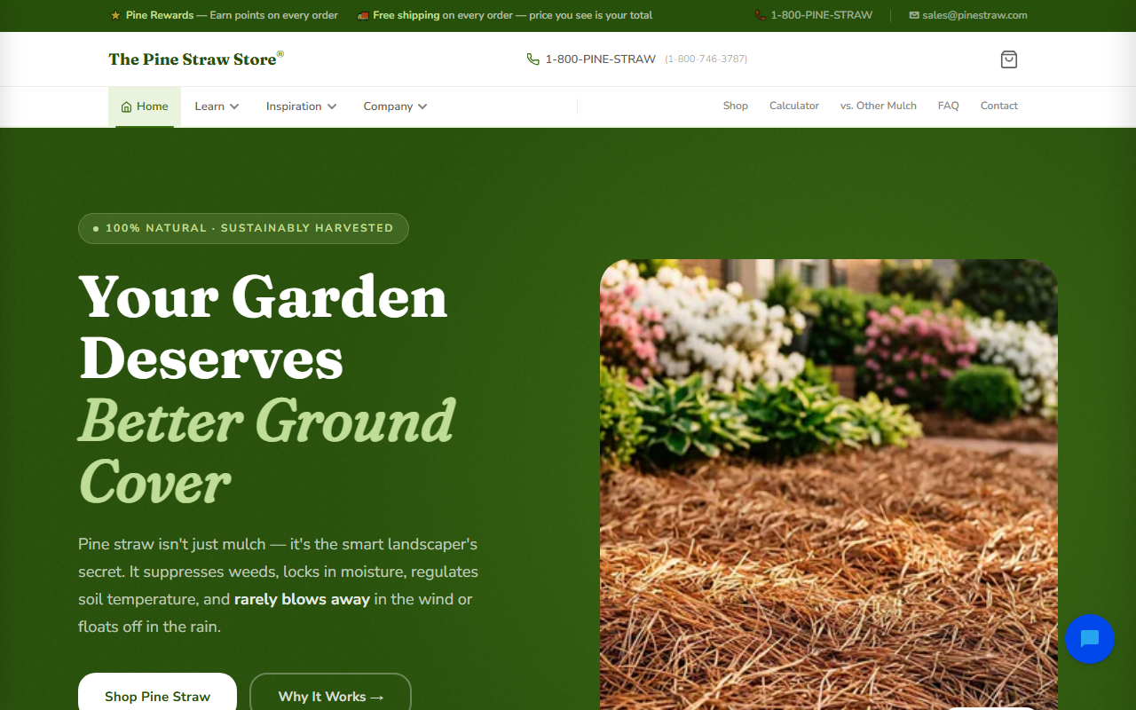 1-800pinestraw.com screenshot