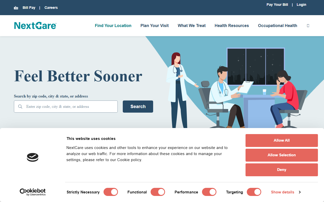 1-800urgentcare.com screenshot