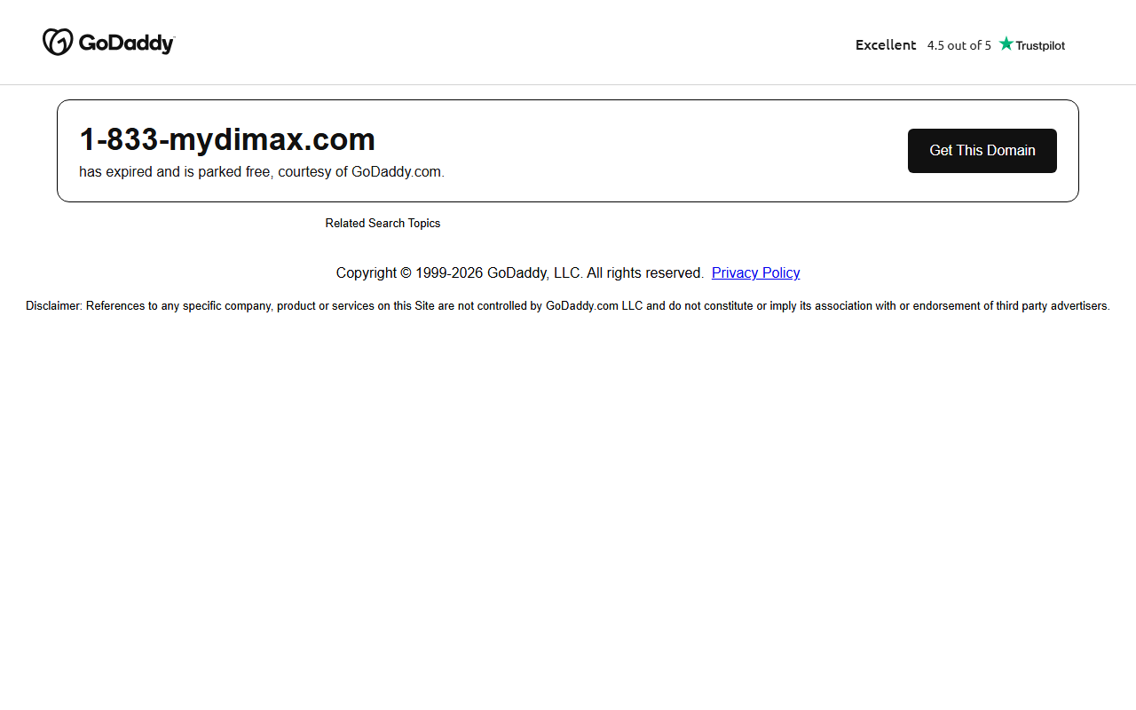 1-833-mydimax.com screenshot