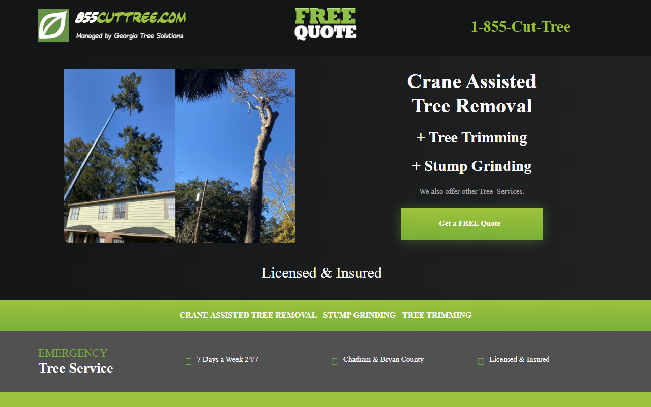 1-855-cuttree.com screenshot