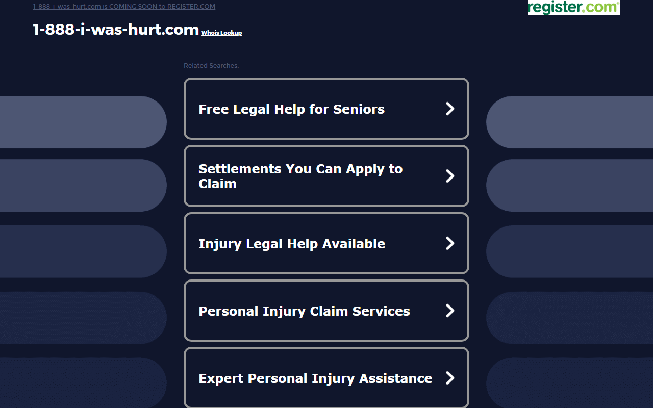 1-888-i-was-hurt.com screenshot