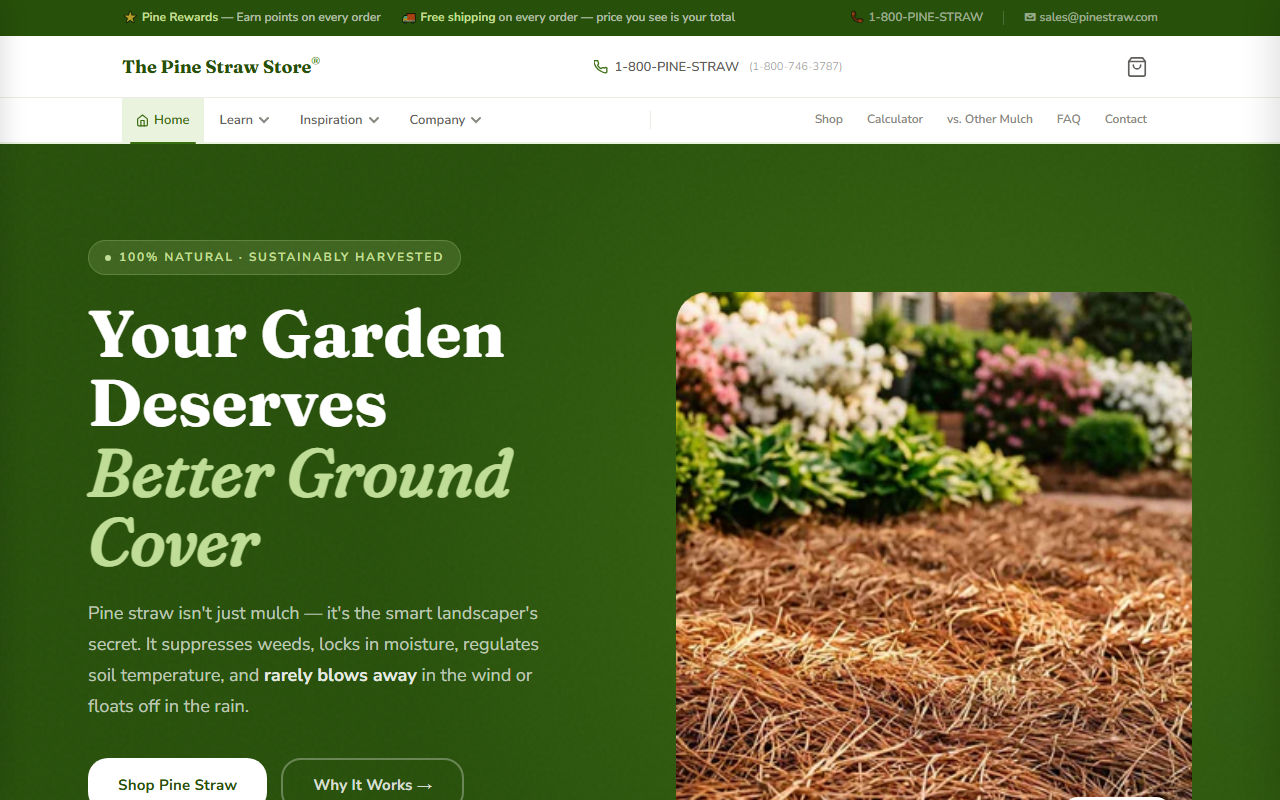 1800-pinestraw.com screenshot