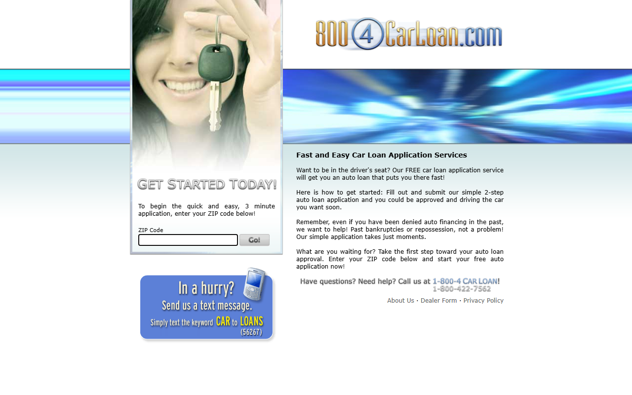 18004carloan.com screenshot