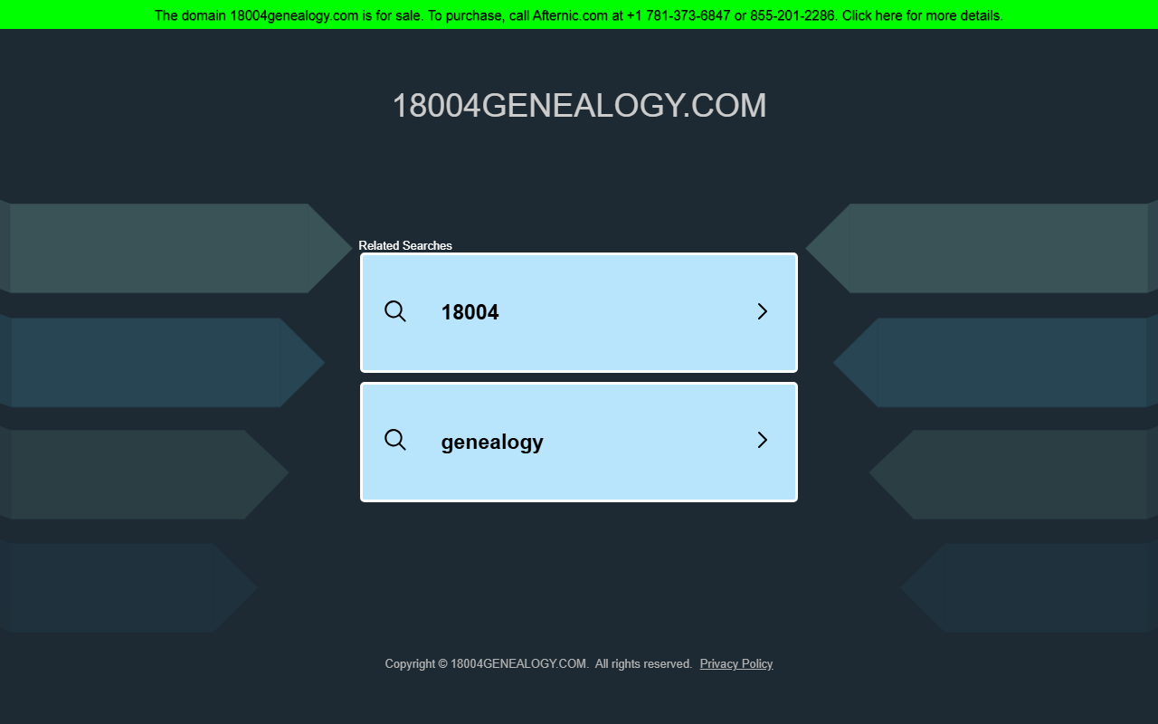 18004genealogy.com screenshot