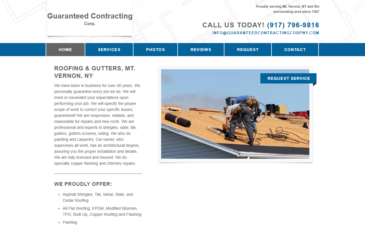 18004roofer.com screenshot