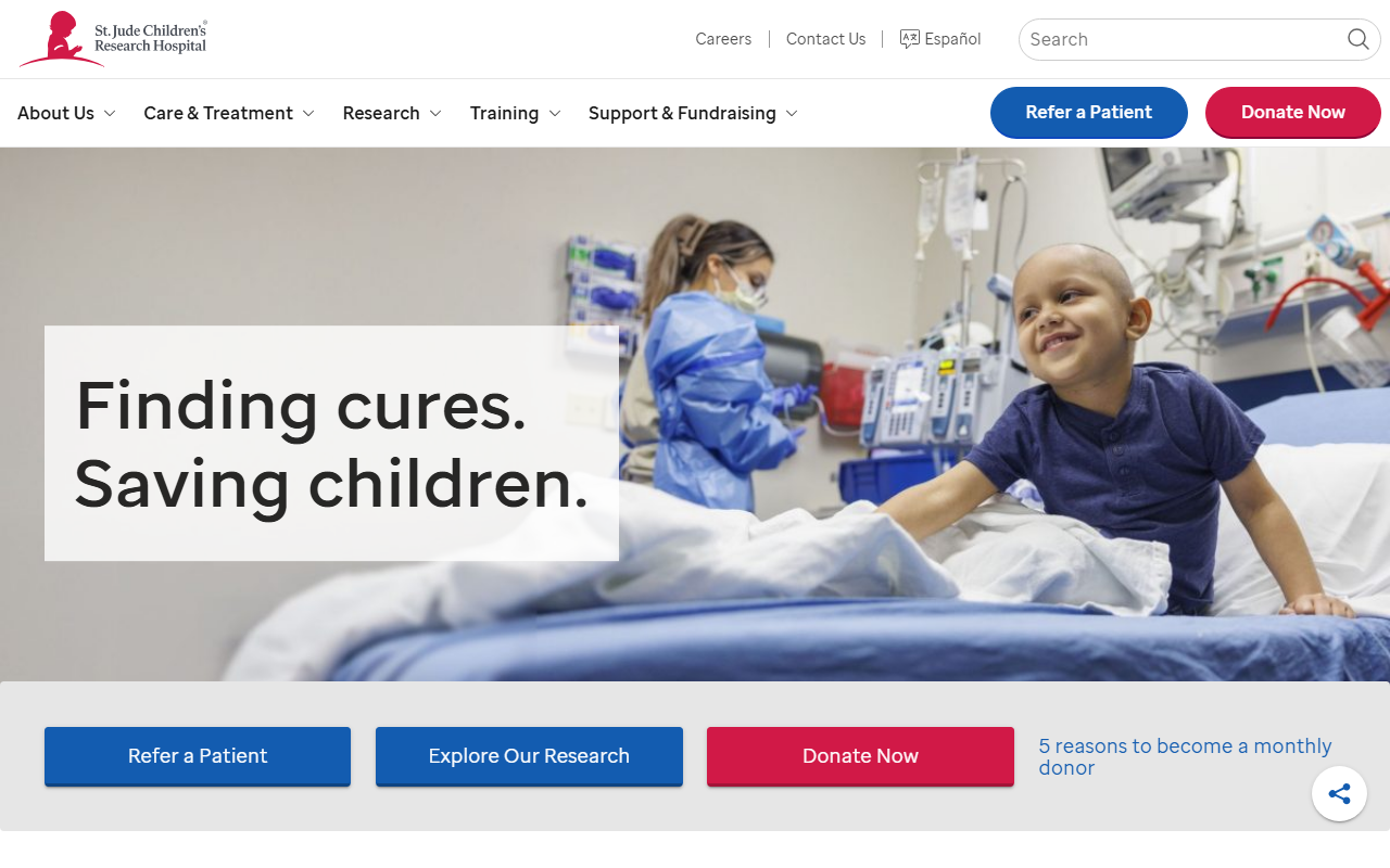 18004stjude.com screenshot