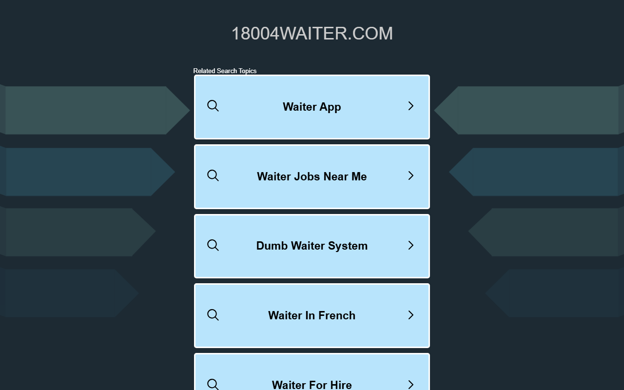 18004waiter.com screenshot