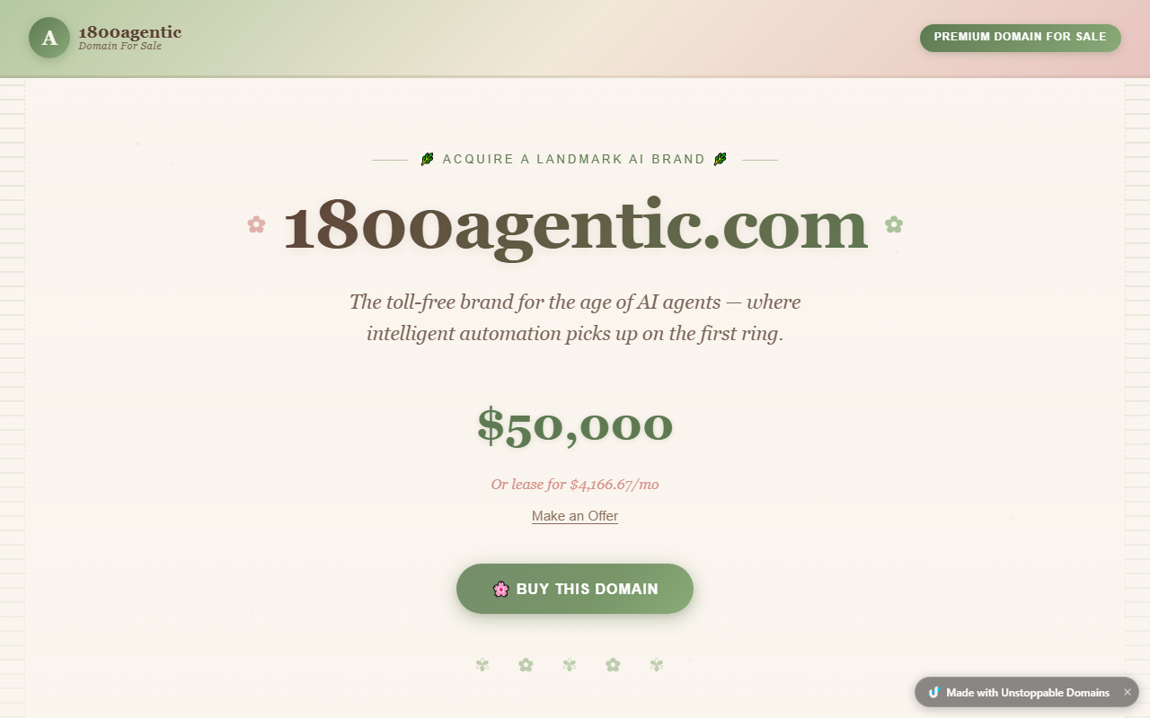1800agentic.com screenshot