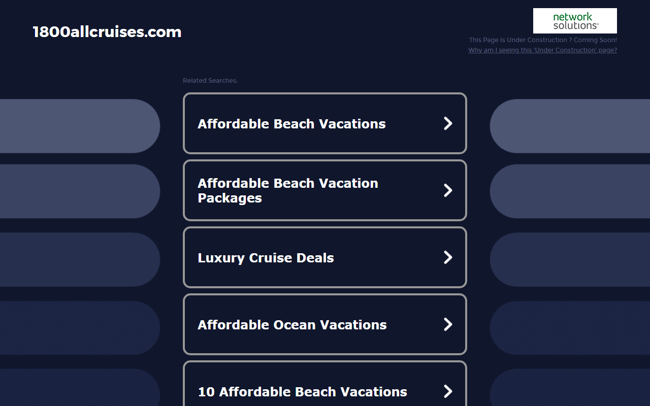 1800allcruises.com screenshot