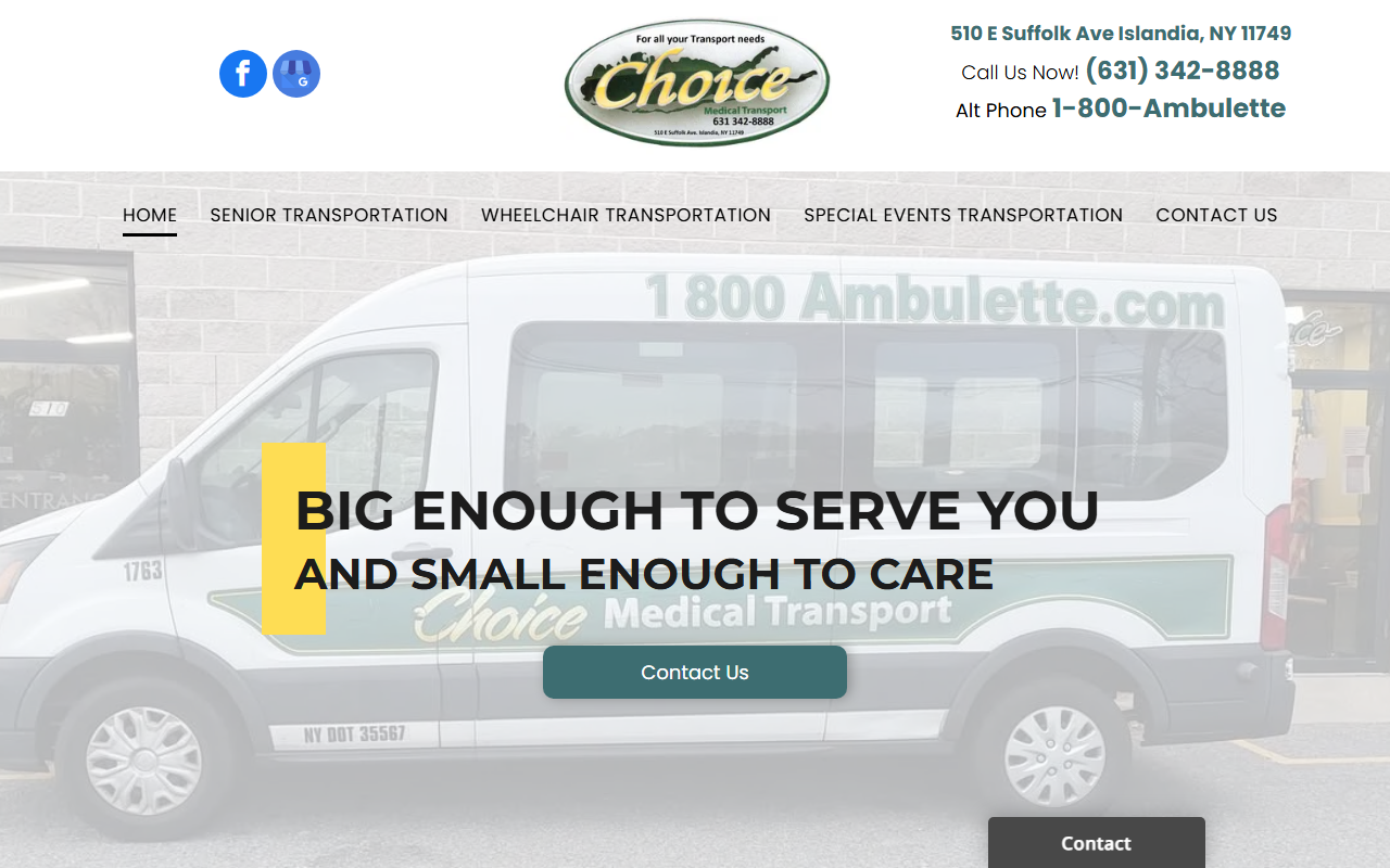 1800ambulette.com screenshot