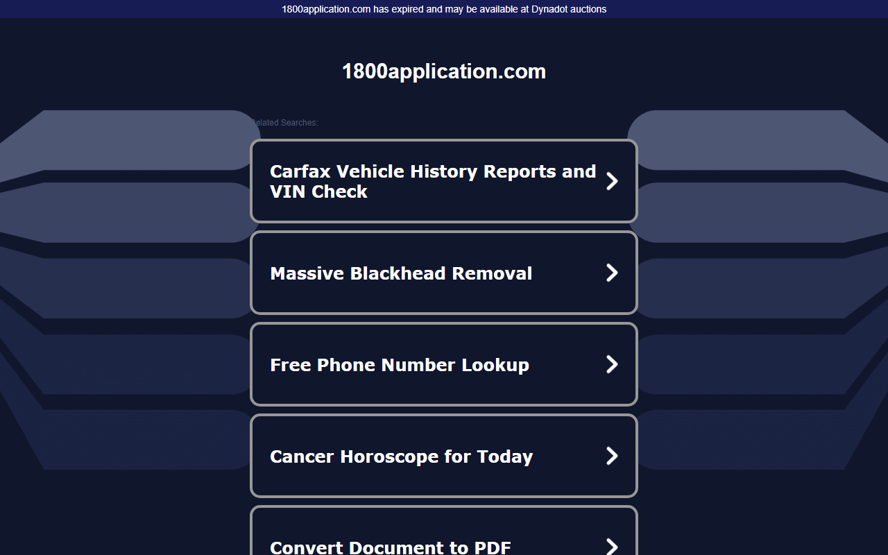 1800application.com screenshot