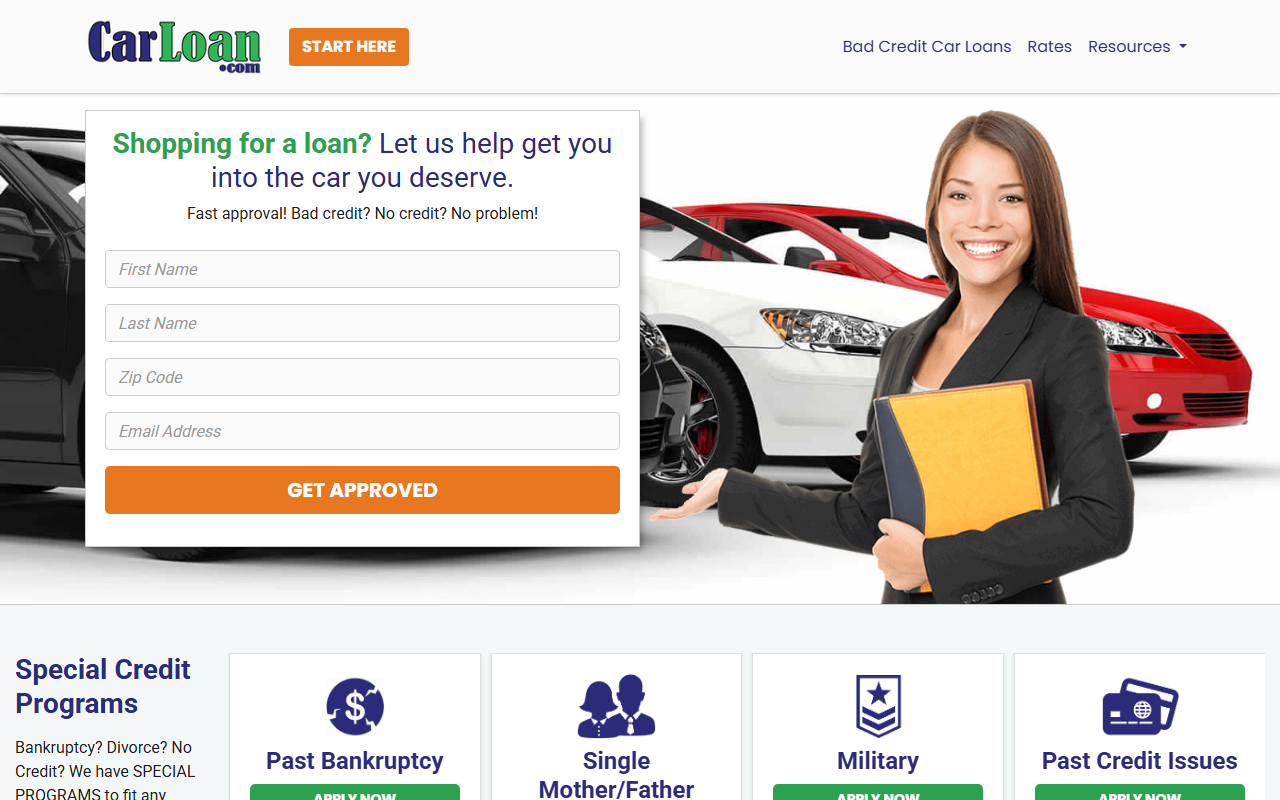 1800auto-loan.com screenshot