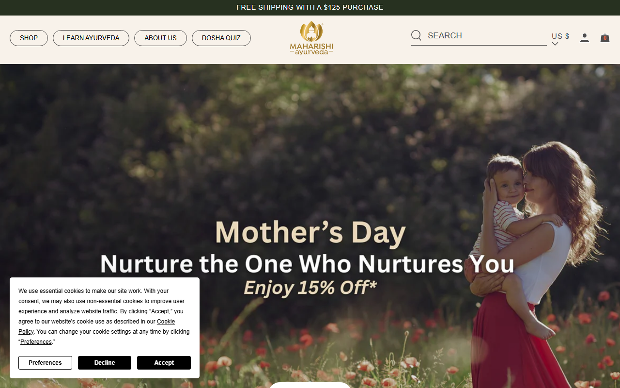 1800ayurvedic.com screenshot