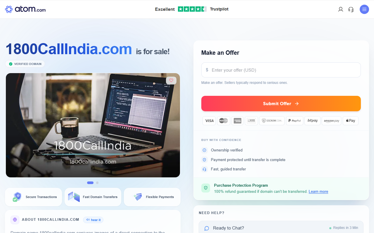 1800callindia.com screenshot