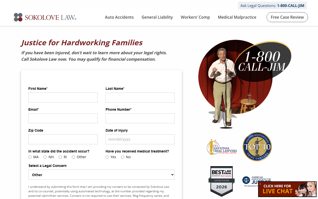 1800calljim.com screenshot