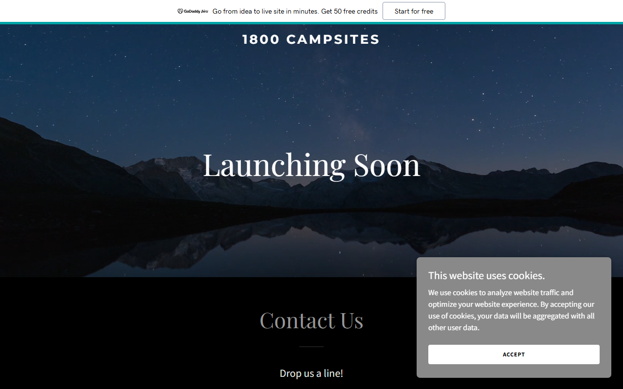 1800campsites.com screenshot