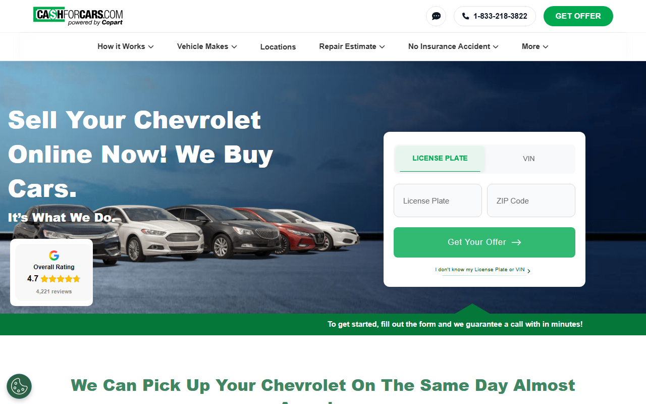 1800cashforchevy.com screenshot