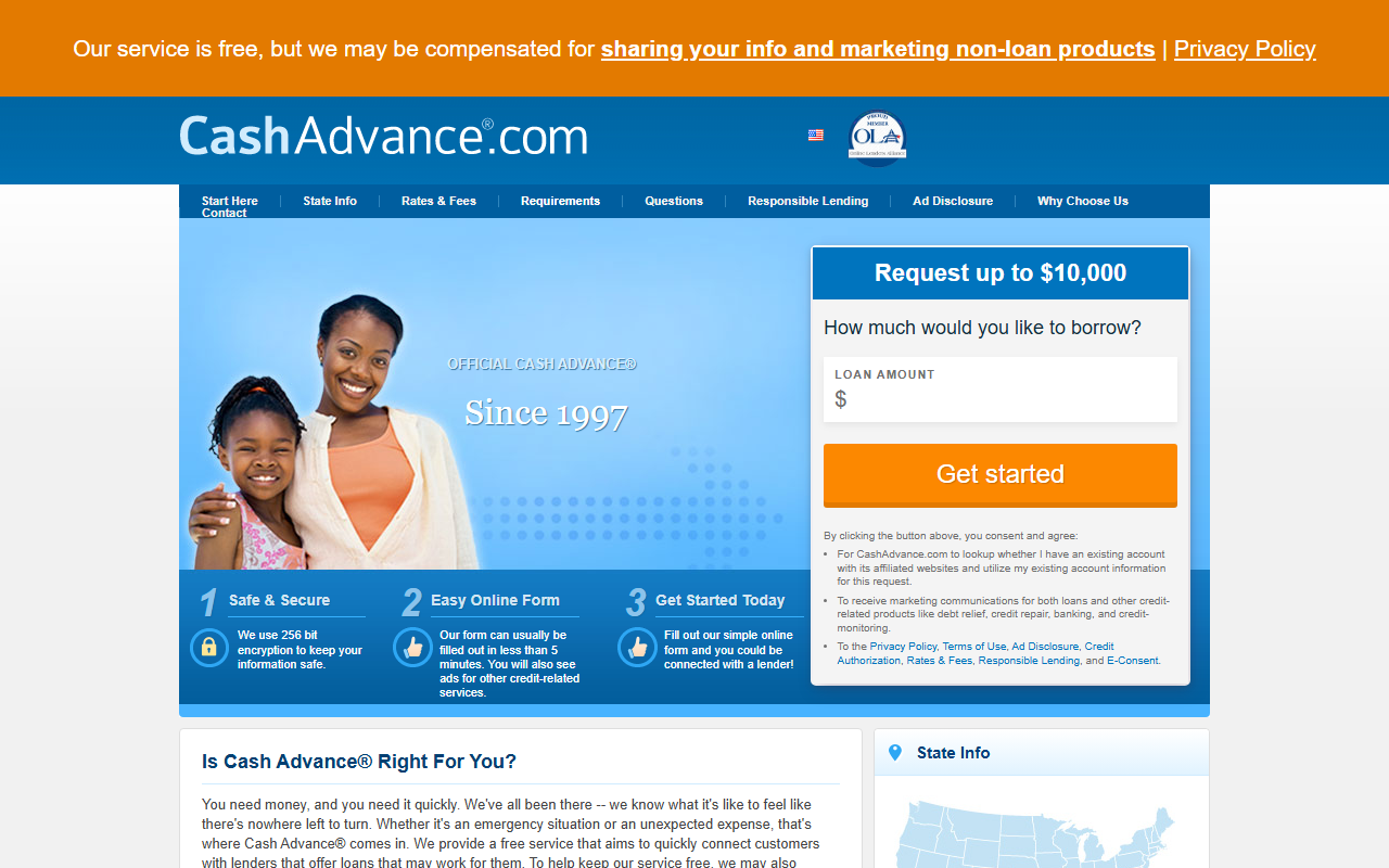 1800cashnet.com screenshot
