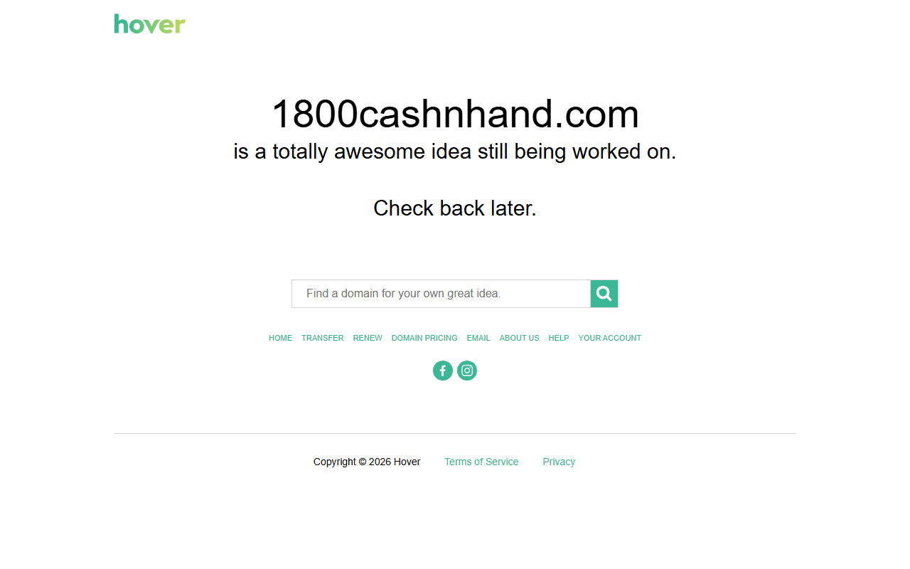 1800cashnhand.com screenshot