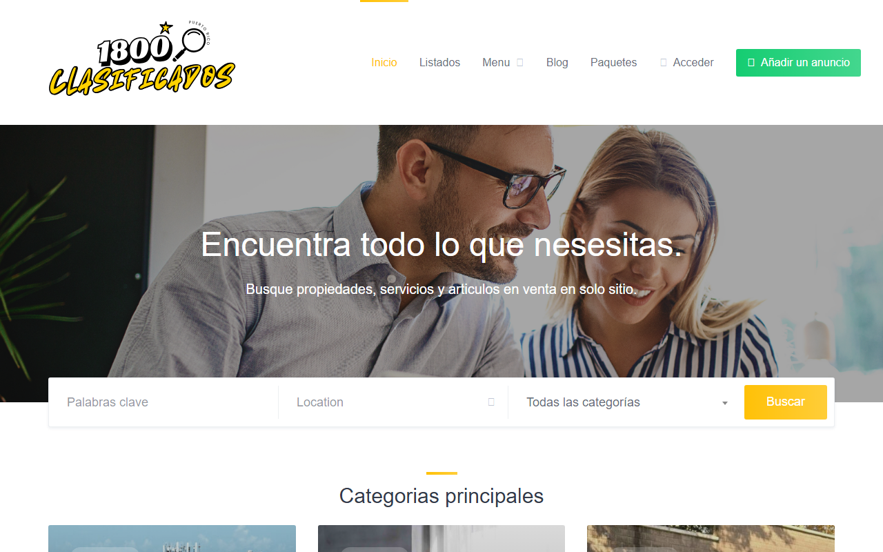 1800clasificados.com screenshot