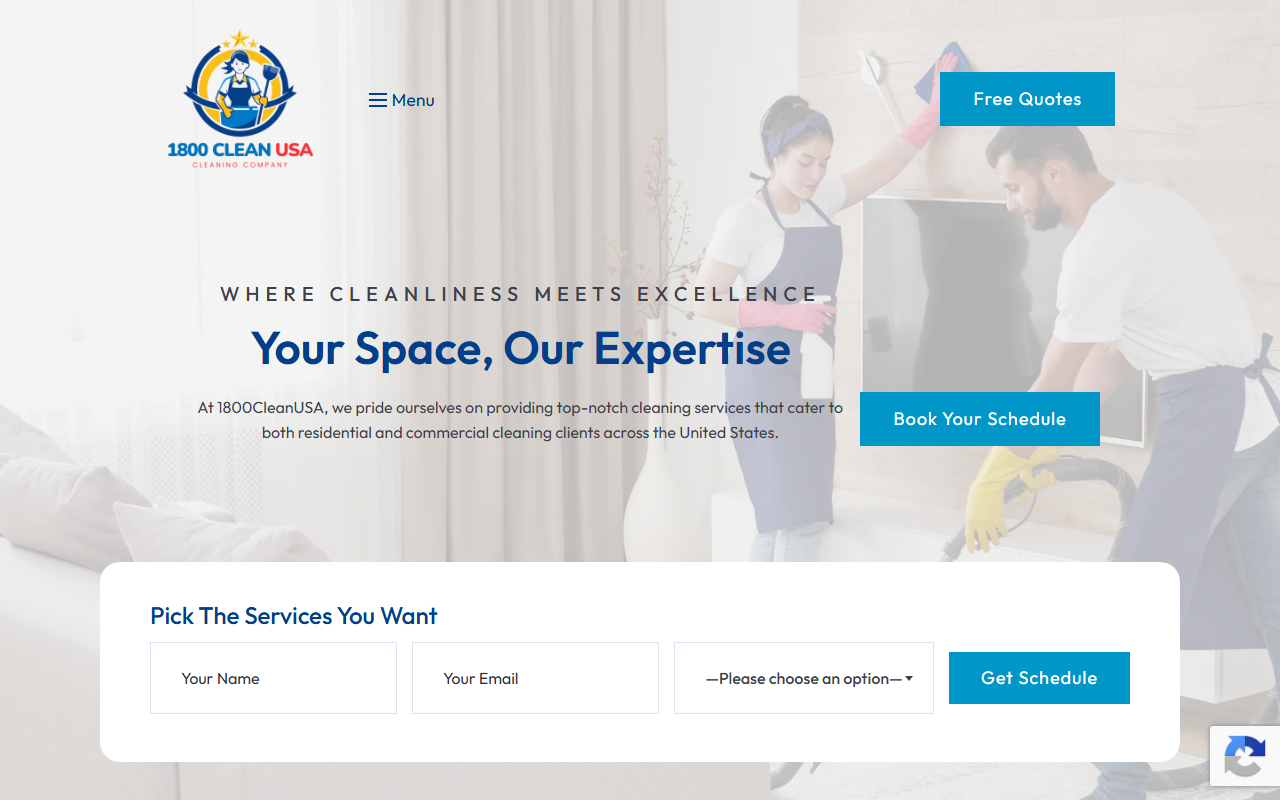 1800cleanusa.com screenshot