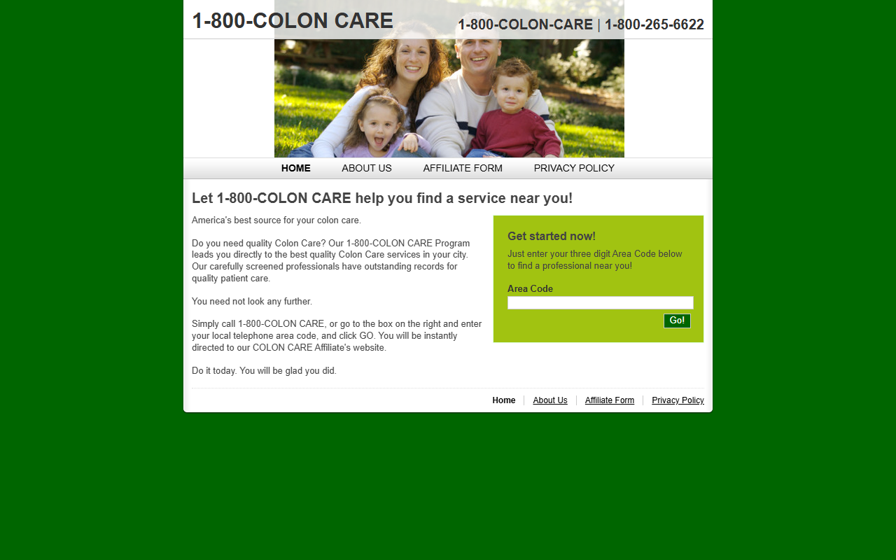1800coloncare.com screenshot